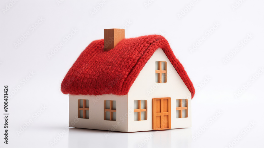White House With Red Roof - Classic American Architecture, Residential Home, Exterior Design White House With Red Roof - Classic American Architecture, Residential Home, Exterior Design