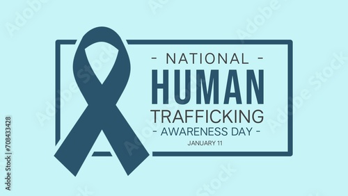 National Human Trafficking Awareness Day is observed every year on january 11. Illustration on the theme of Human Trafficking Day.  photo