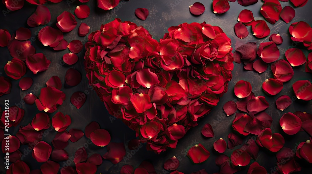 heart using rose petals heart using rose petals