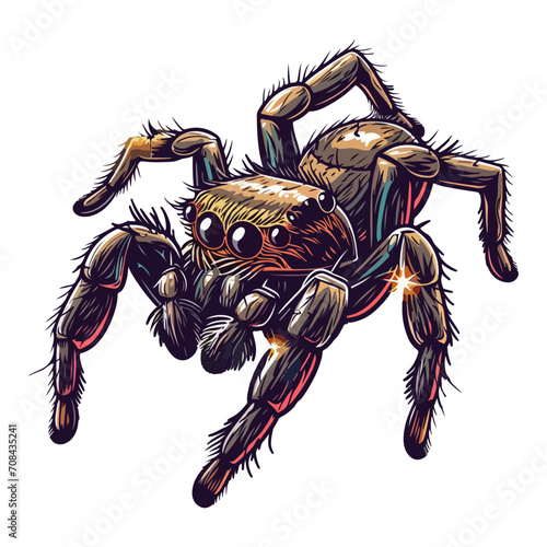 jumping spider vector illustration