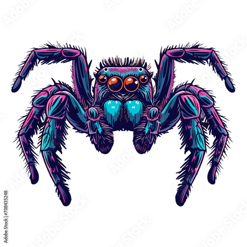jumping spider vector illustration