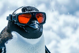 A penguin wearing glasses