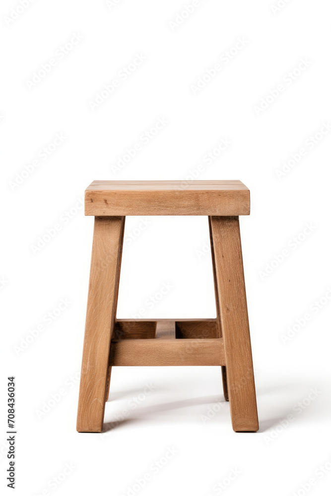 Wooden Stool on White Background Wooden Stool on White Background