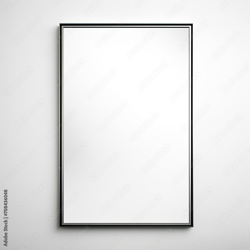 White Wall With Black Frame - Simple, Clean, Modern Home Decor