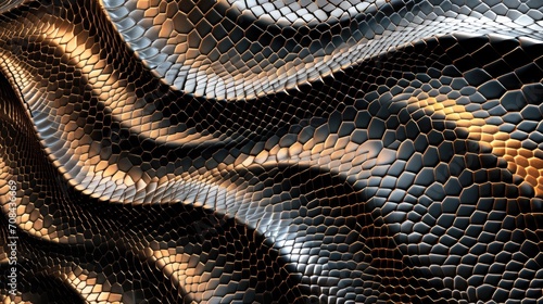 Snake skin texture background closeup ai generated