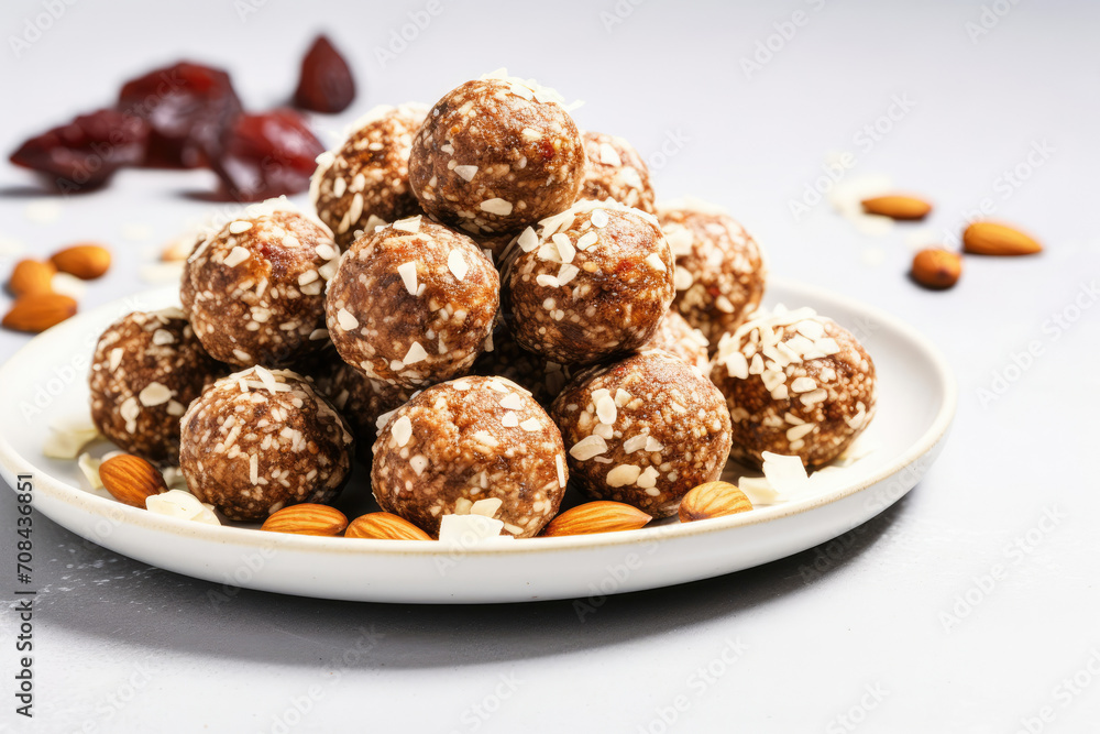 Plate of Nuts and Almonds, A Delicious and Nutritious Snack Option Plate of Nuts and Almonds, A Delicious and Nutritious Snack Option