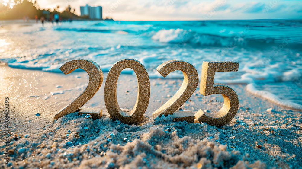 2025, Happy new year concept, Focus On "2025" write within with bold