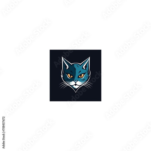 cat mascot logo icon