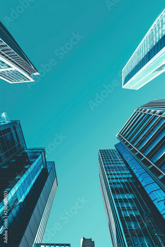Cluster of Tall Buildings in Urban Landscape