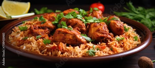 Indian-style chicken with rice