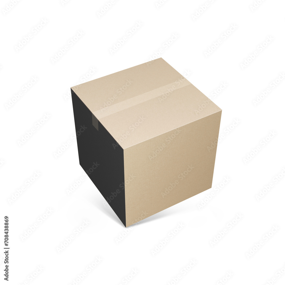 Delivery cardboard box mockup Delivery cardboard box mockup