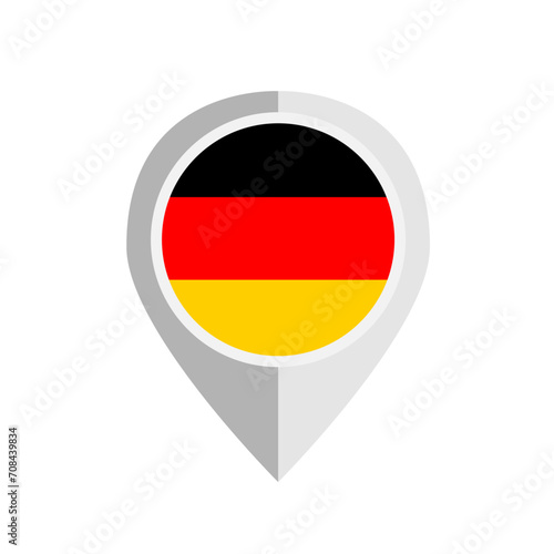Free Download Flat design German flag map pin icon.  - GFXLoad