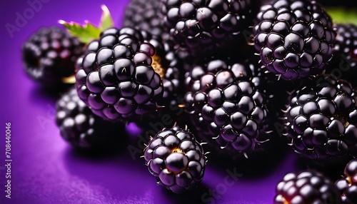 blackbeiirea macro on purple background