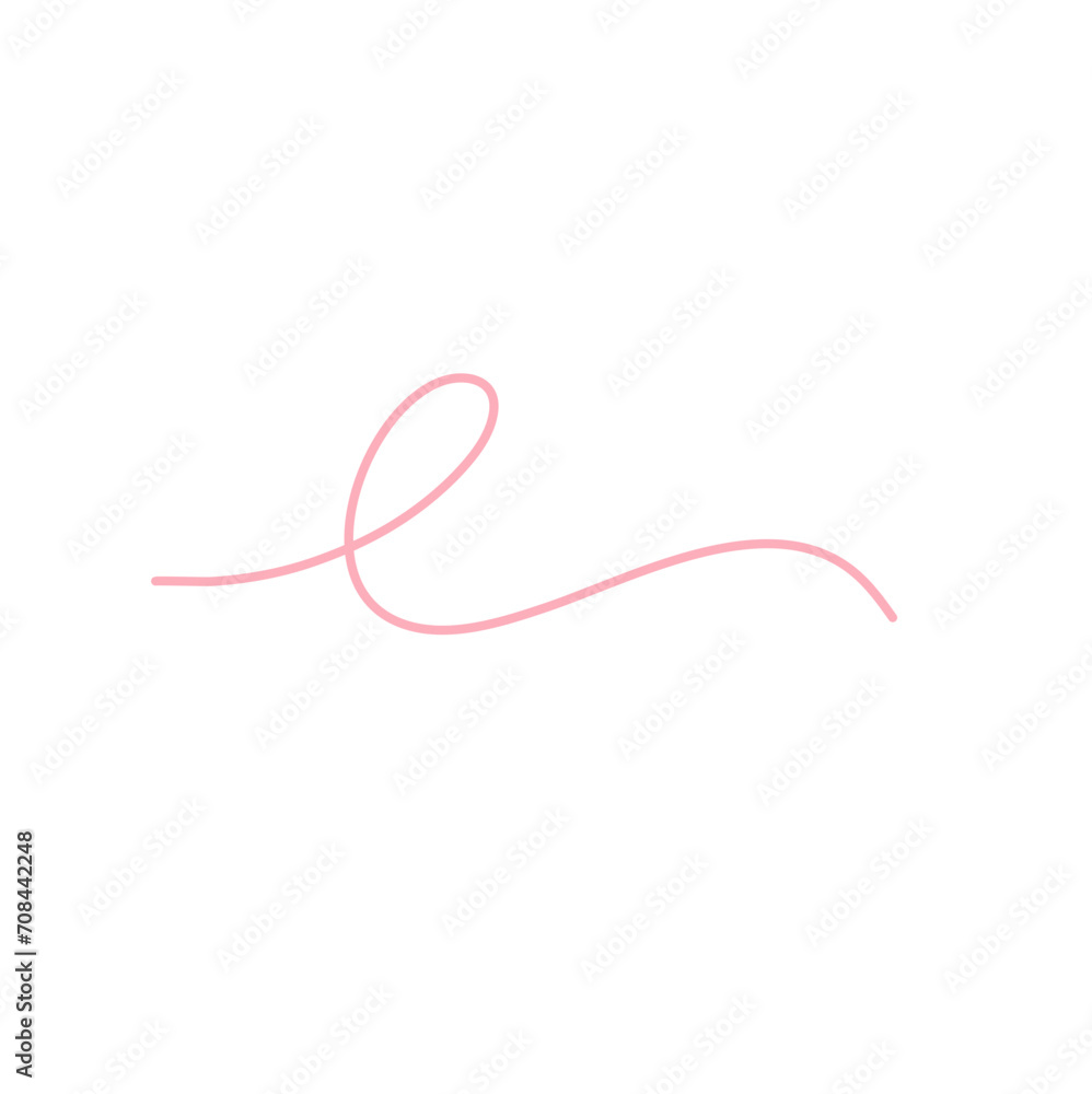 Illustration of Pink thread Illustration of Pink thread