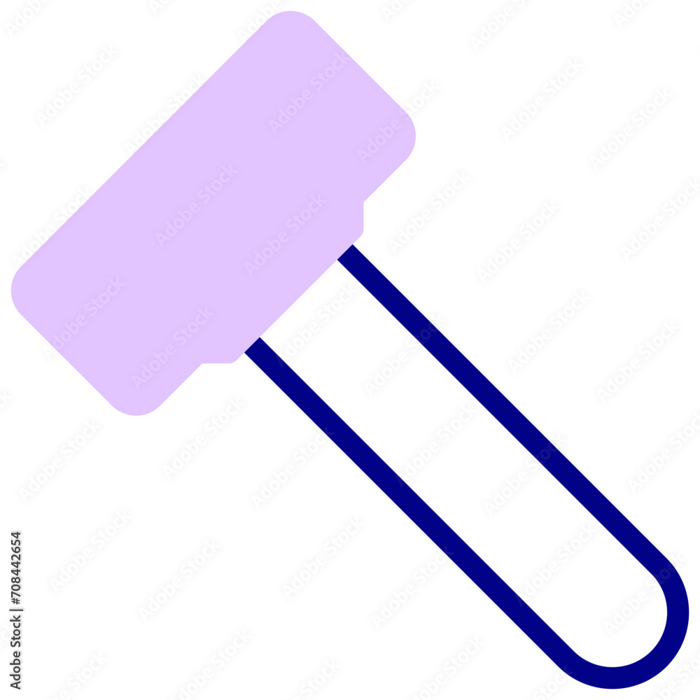 smashing hammer mixed outline vector icon smashing hammer mixed outline vector icon
