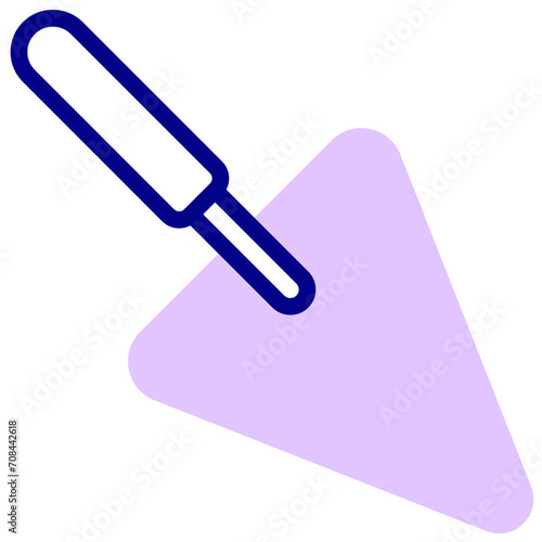 mason trowel mixed outline vector icon
