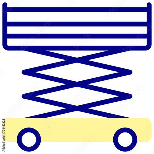 scaffolding mixed outline vector icon