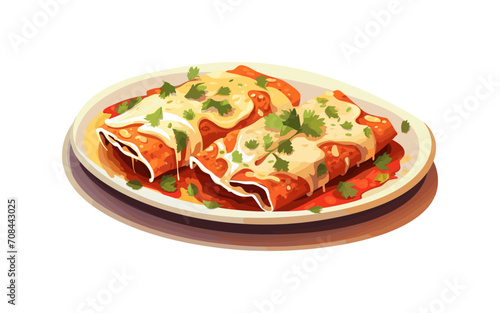 Enchiladas vector flat minimalistic isolated vector style illustration