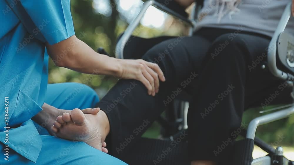 young asian physical therapist working with senior woman on walking with a walker young asian physical therapist working with senior woman on walking with a walker