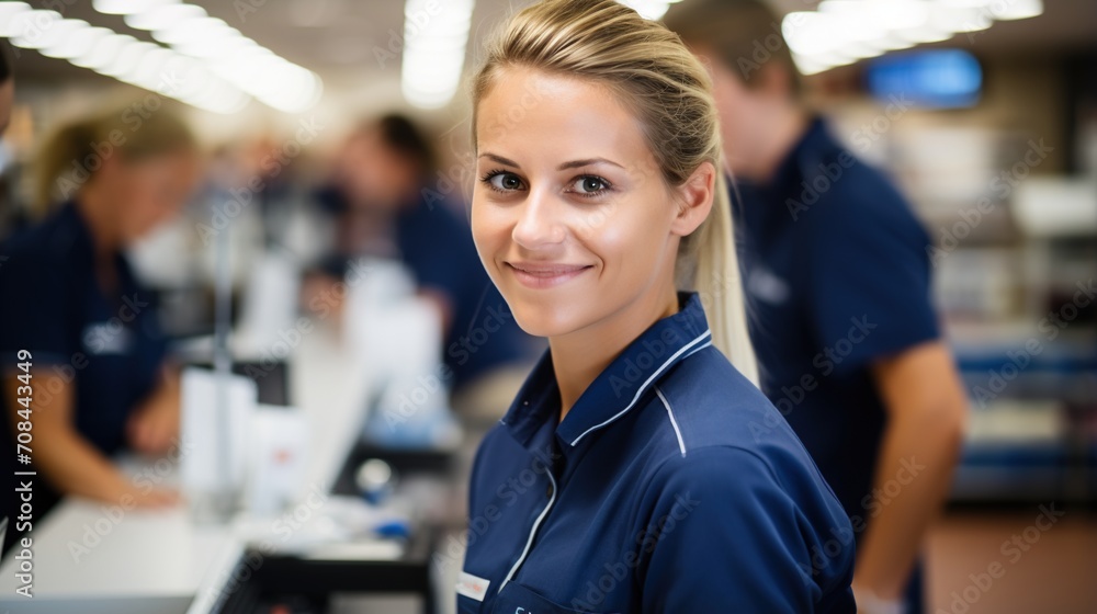 Portrait of a smiling young female employee