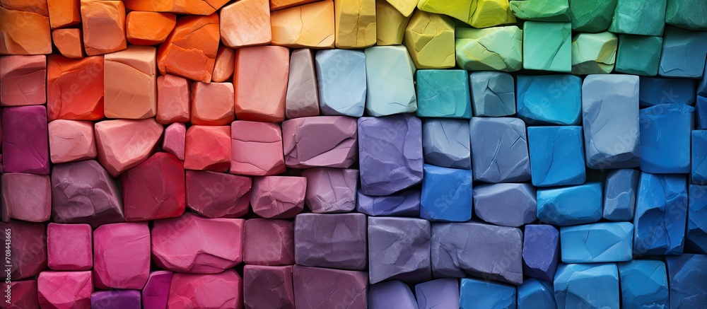 long rectangular shaped stone texture rainbow colors long rectangular shaped stone texture rainbow colors