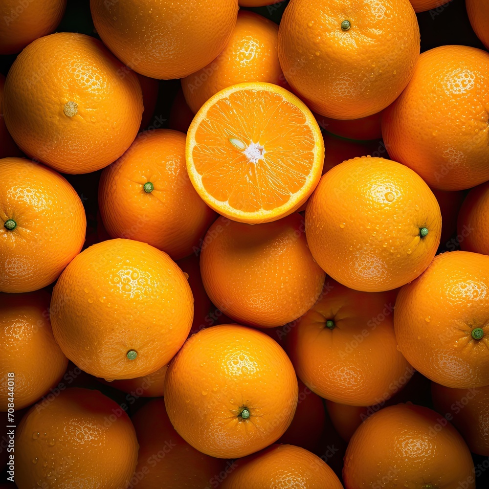 An array of oranges An array of oranges