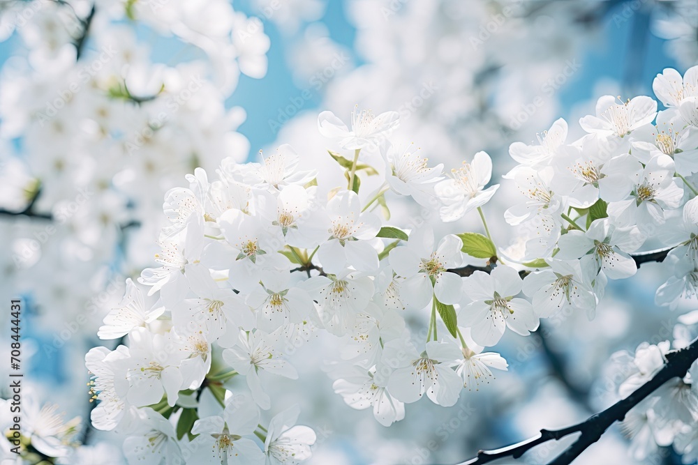 Tree blooms with white flowers. Tree blooms with white flowers.
