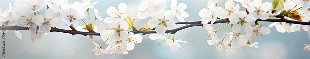 Tree blossom with white flowers Tree blossom with white flowers