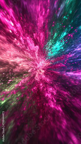 Neon Explosion: A Dynamic Fusion of Fuchsia, Lime, and Cyan, Like a Burst of Energy from the 80s