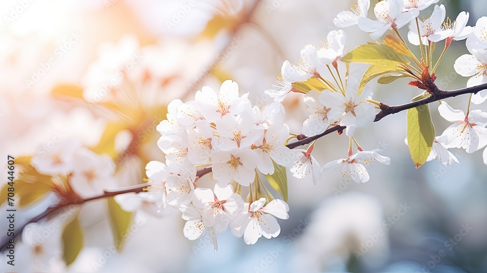 Tree blossom with white flowers Tree blossom with white flowers