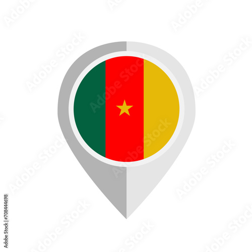 Flat design Cameroon flag map pin icon. Free Download Flat design Cameroon flag map pin icon. - GFXLoad