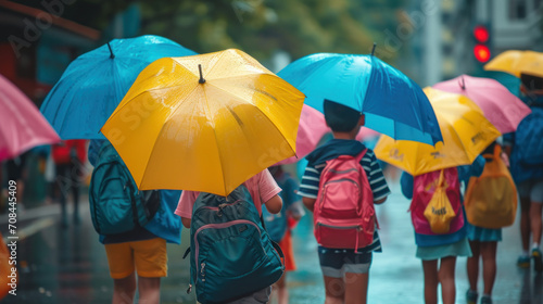Children with Umbrellas photo