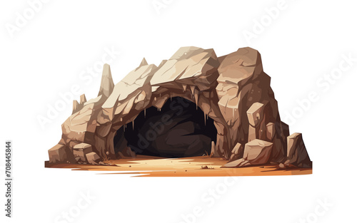cave isolated vector style on isolated background illustration