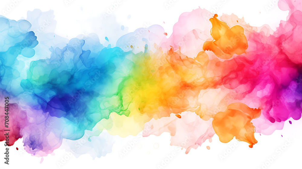 Bunte abstrakte Wasserfarben Spritzer und Flecken, Hintergrund 