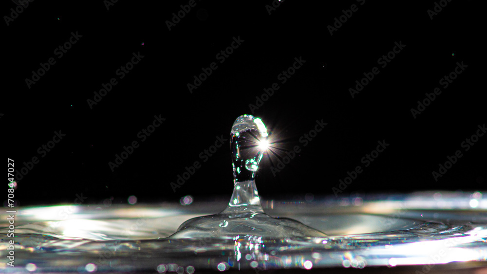 Water Drop with Flash Captured