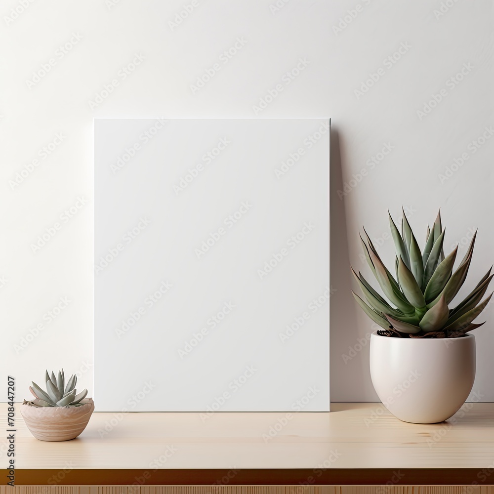 Obraz premium closeup plain unframed white perfect