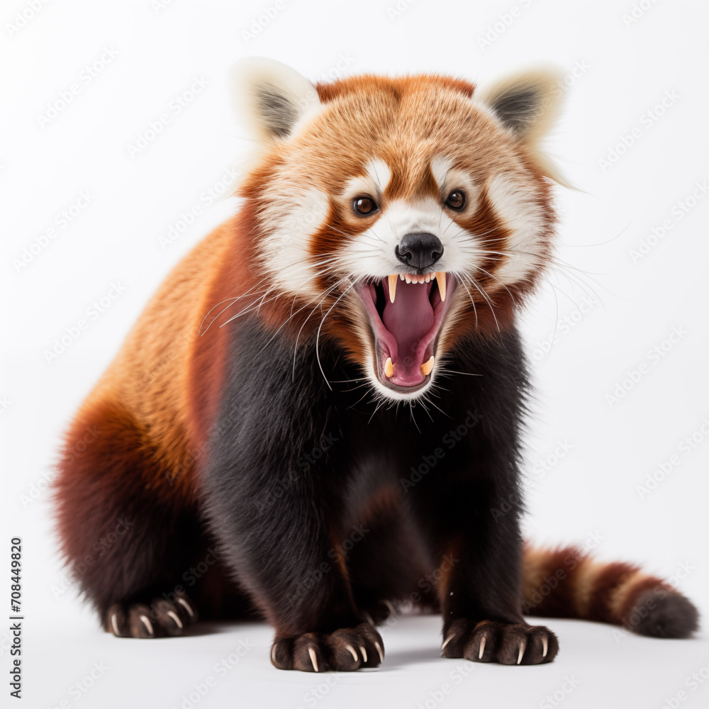 Fototapeta premium red panda screaming