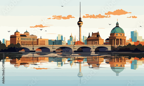 Berlin vector flat minimalistic asset isolated illustration