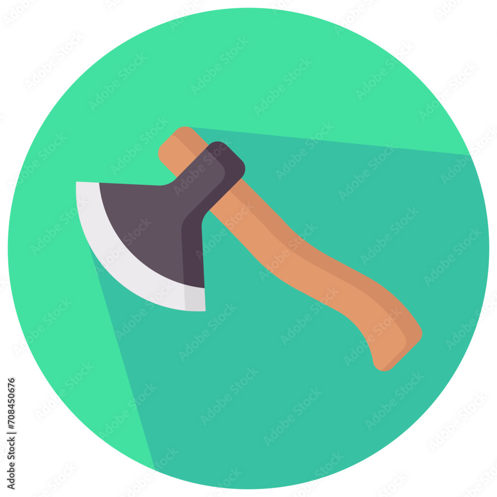 axe round flat vector icon axe round flat vector icon