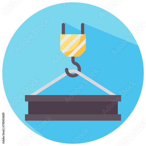 girder round flat vector icon