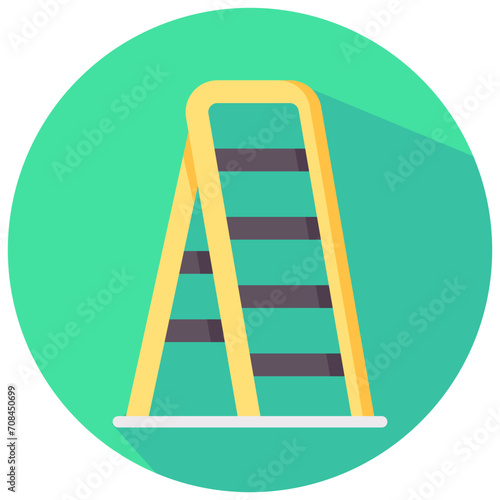 ladder round flat vector icon