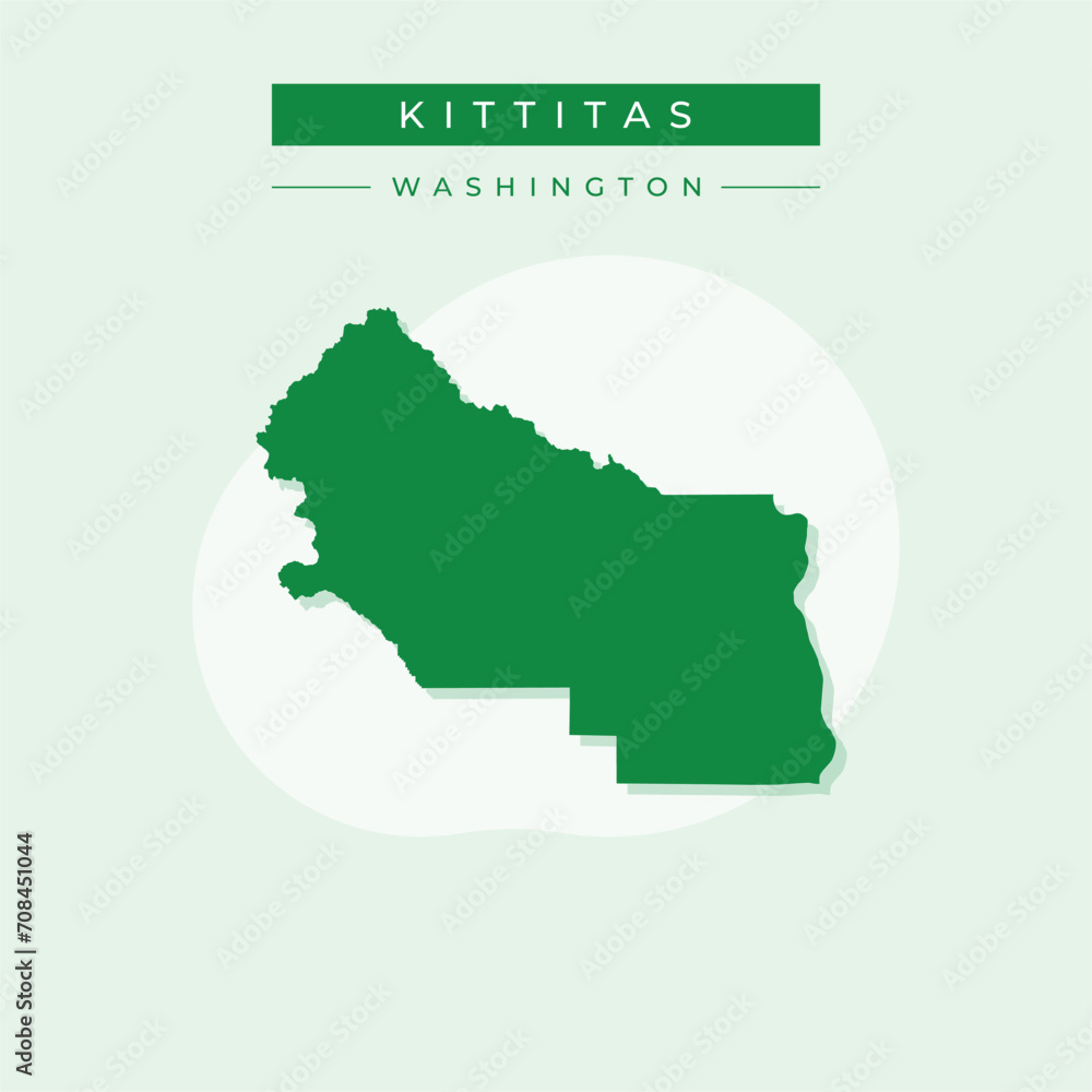 Vector illustration vector of Kittitas map Washington