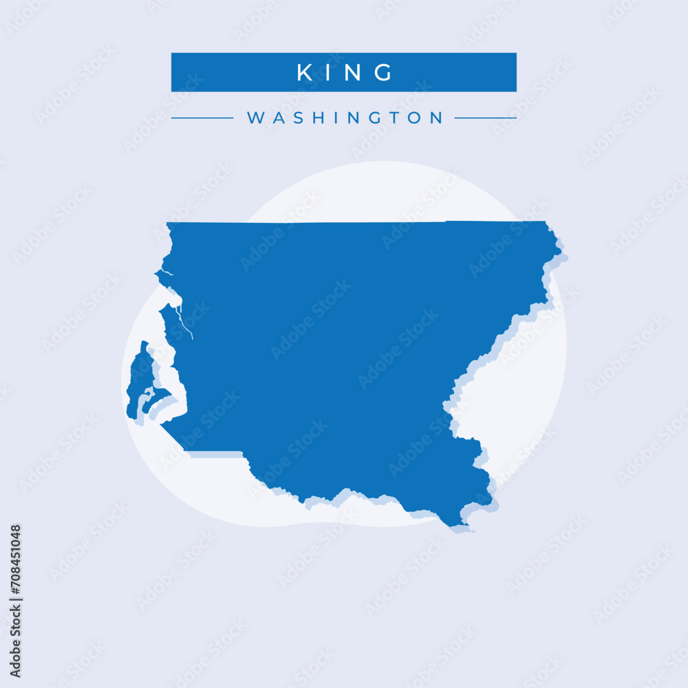 Vector illustration vector of King map Washington Vector illustration vector of King map Washington