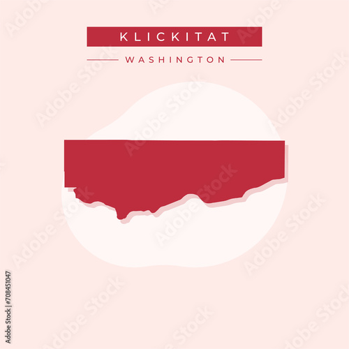 Vector illustration vector of Klickitat map Washington photo