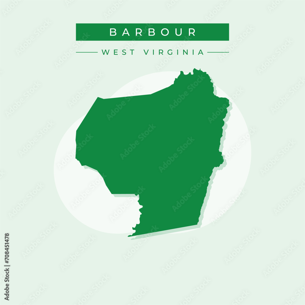 Vector illustration vector of Barbour map West Virginia