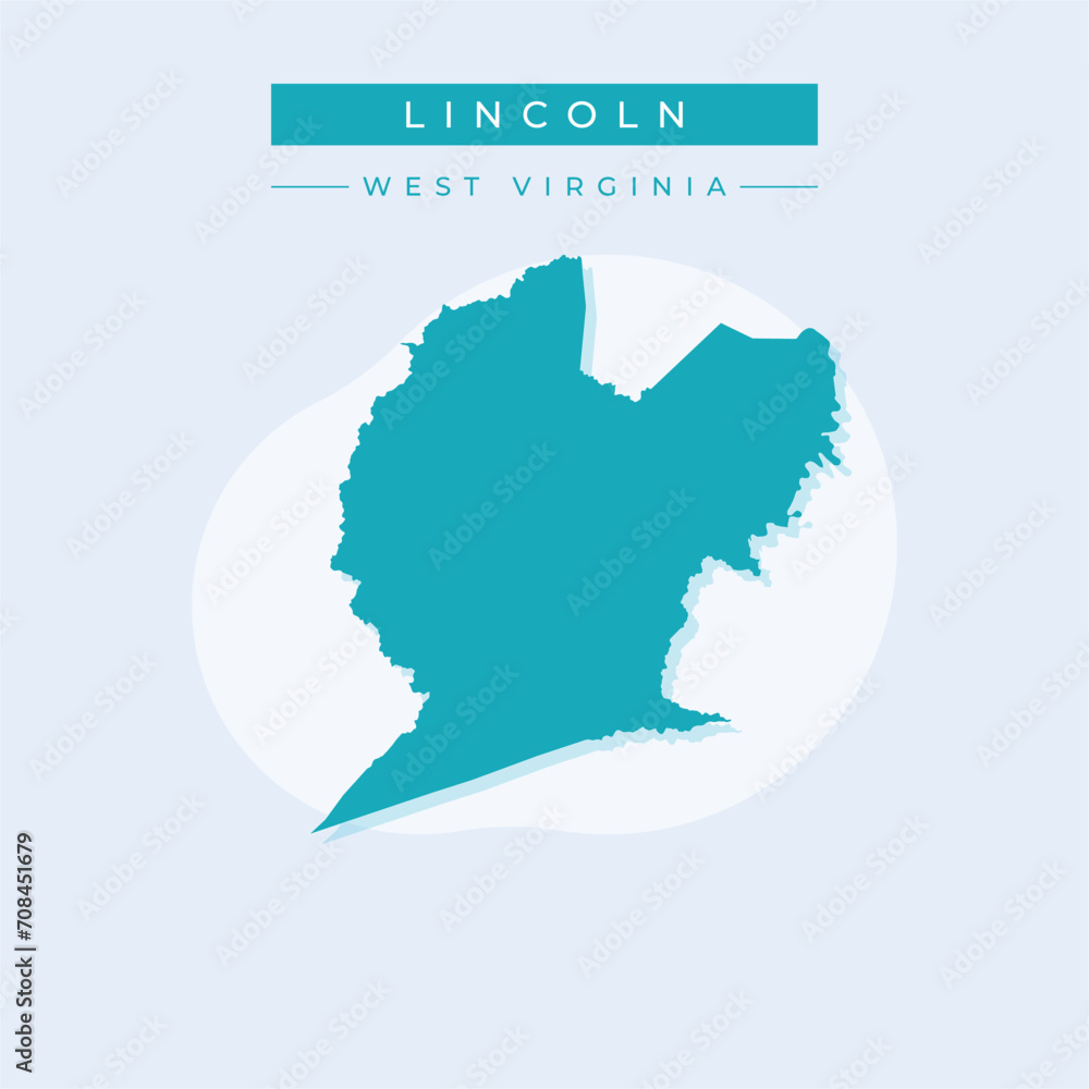 Vector illustration vector of Lincoln map West Virginia Vector illustration vector of Lincoln map West Virginia