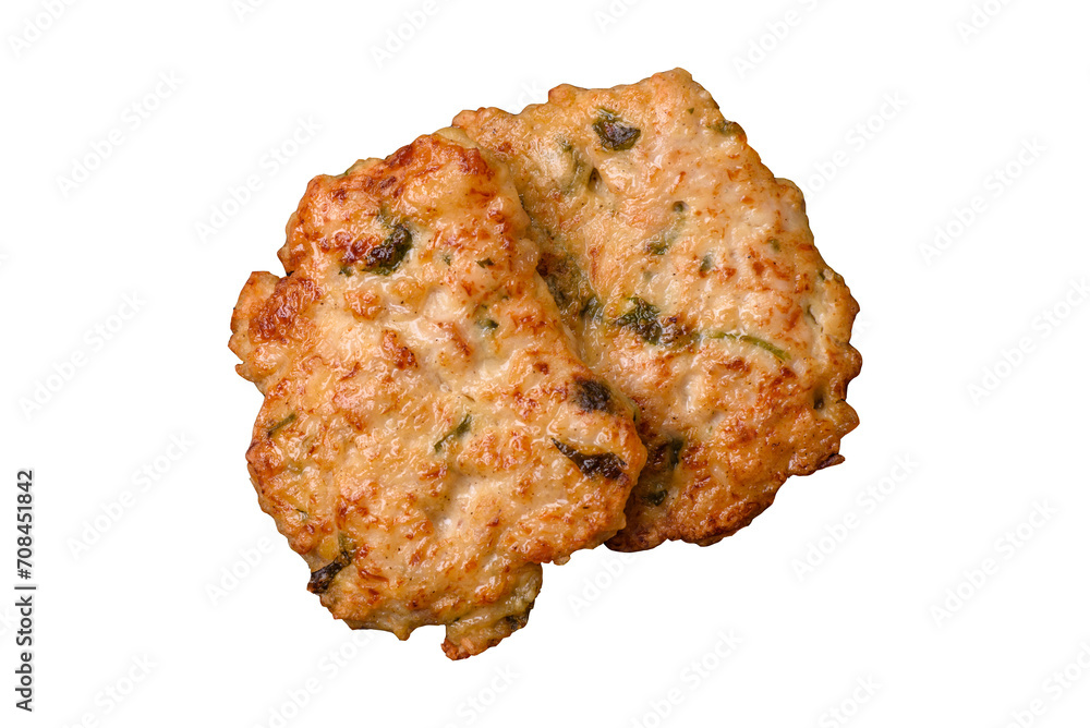 Delicious fried chicken chop or pork meat fried breaded with salt, spices and herbs Delicious fried chicken chop or pork meat fried breaded with salt, spices and herbs