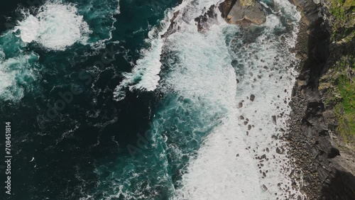 Moher Cliffs Ireland Aerial view