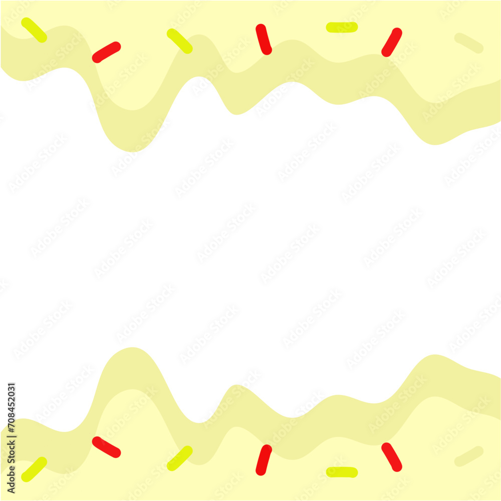 Obraz premium Melted Ice Cream Frame Element