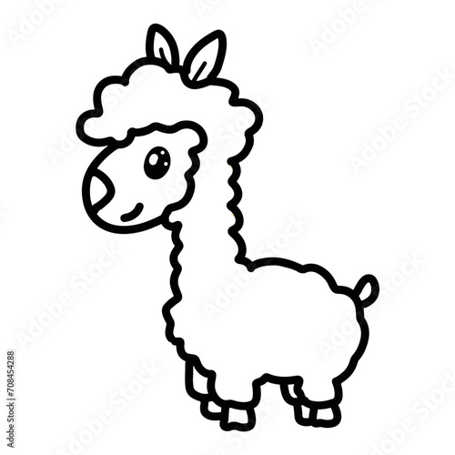 Kawaii, Illustration, Tiere, Alpaka